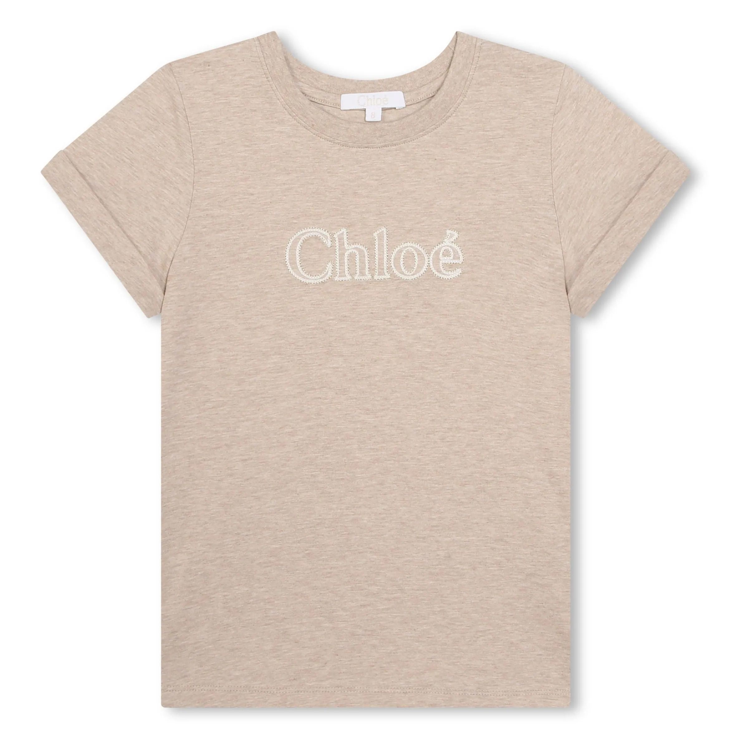 Beige Logo Print Cotton Shirt