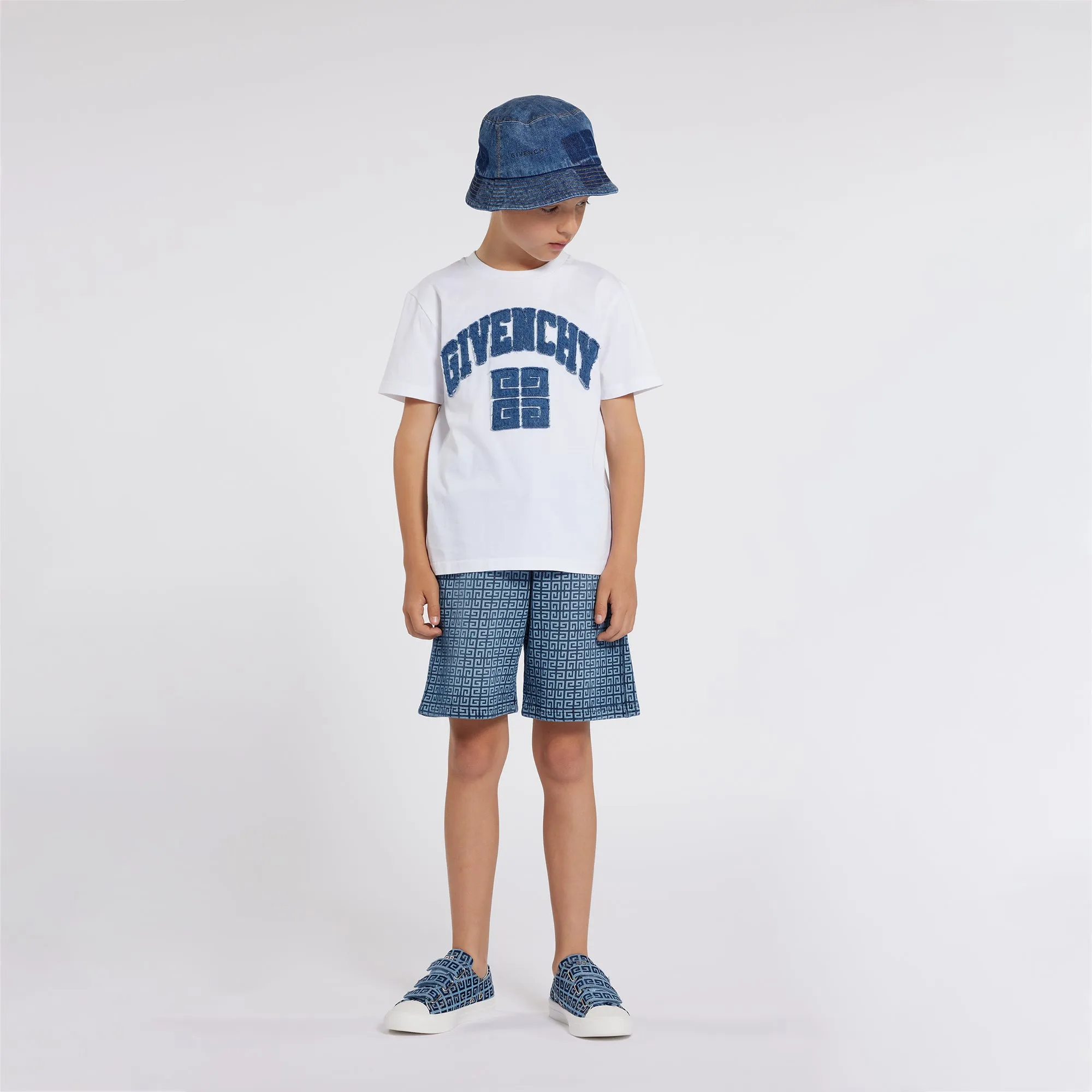 Blue 4G Print Shorts