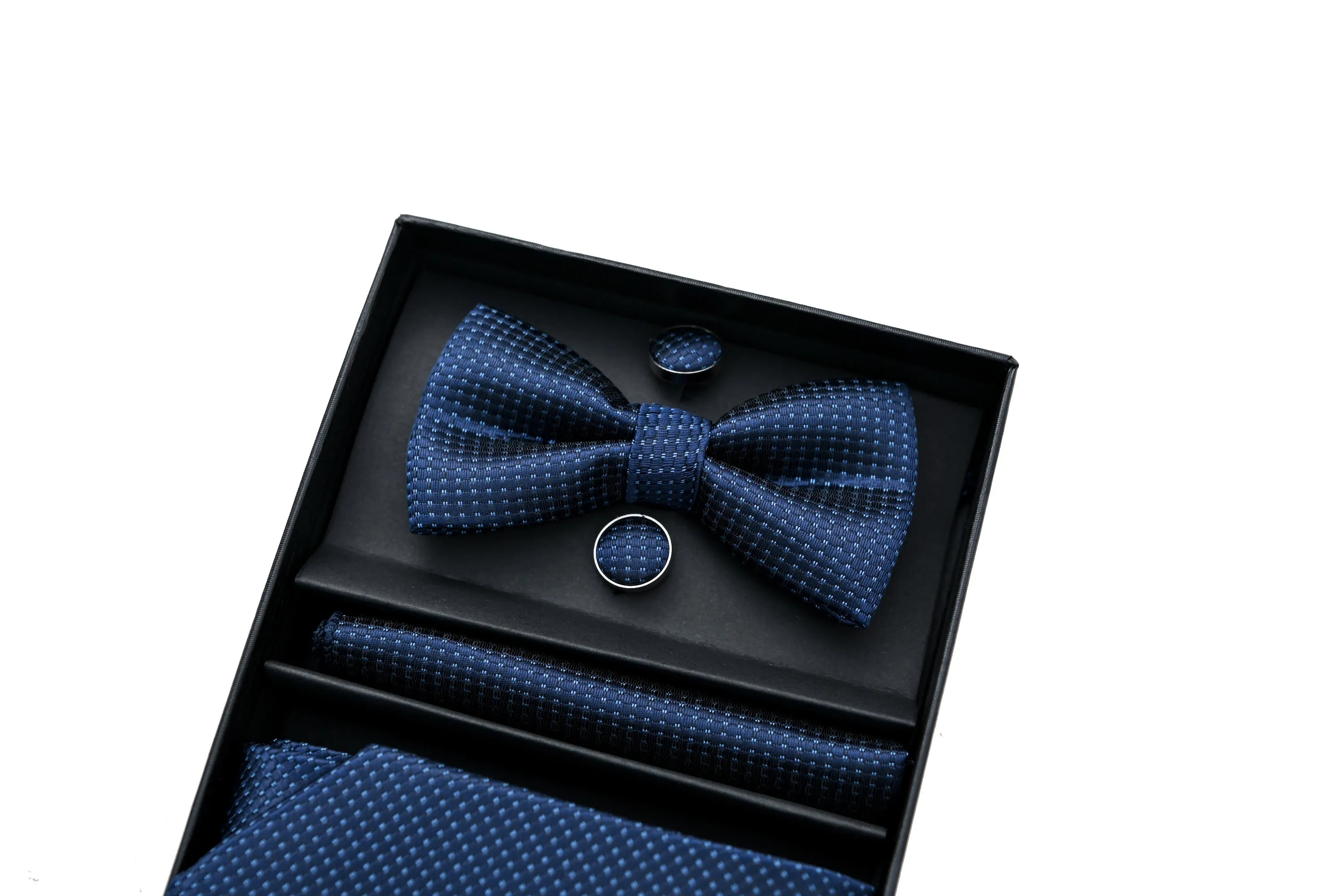Blue Dotted Tie Set