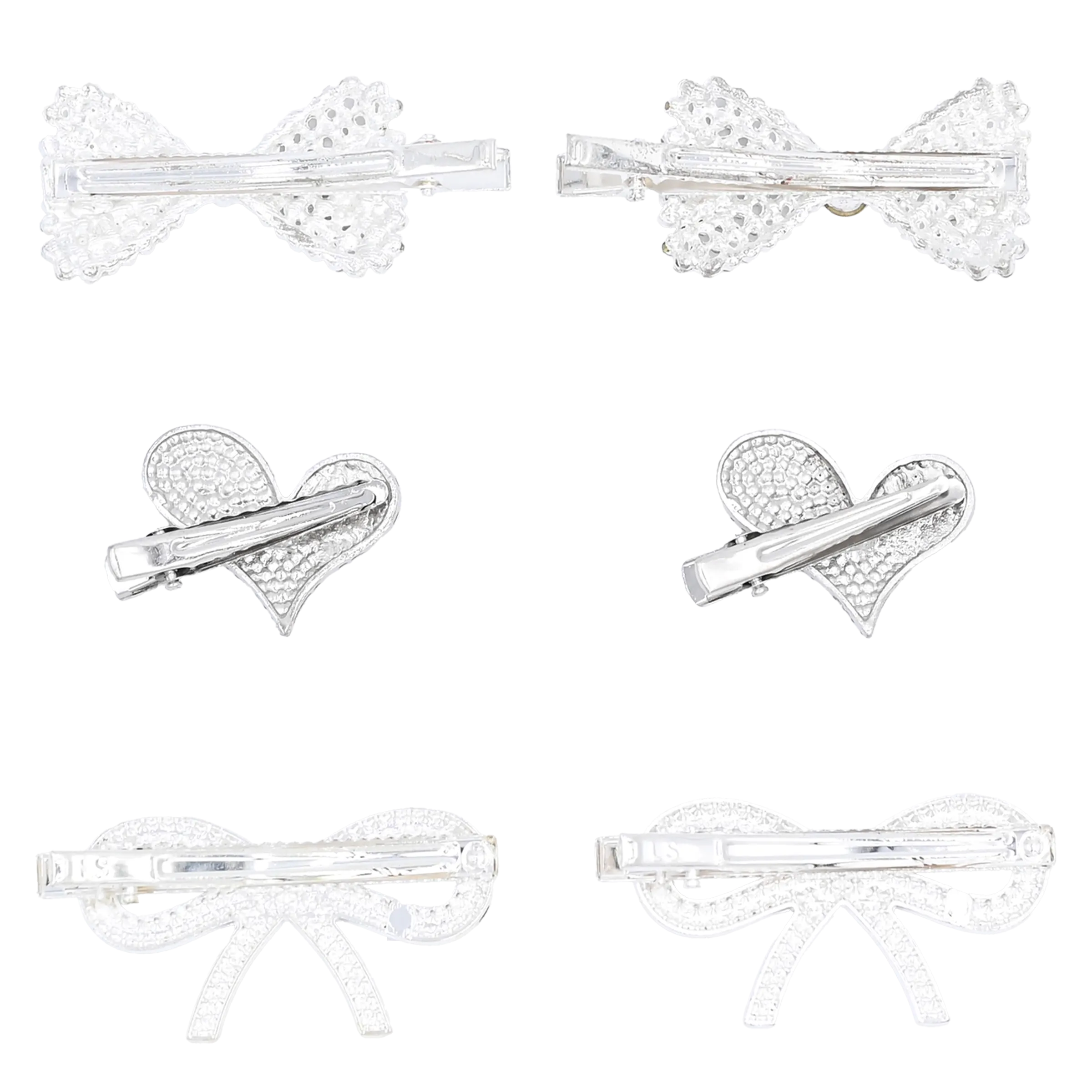 Crystal Bow, Heart, Butterfly Hair Clips