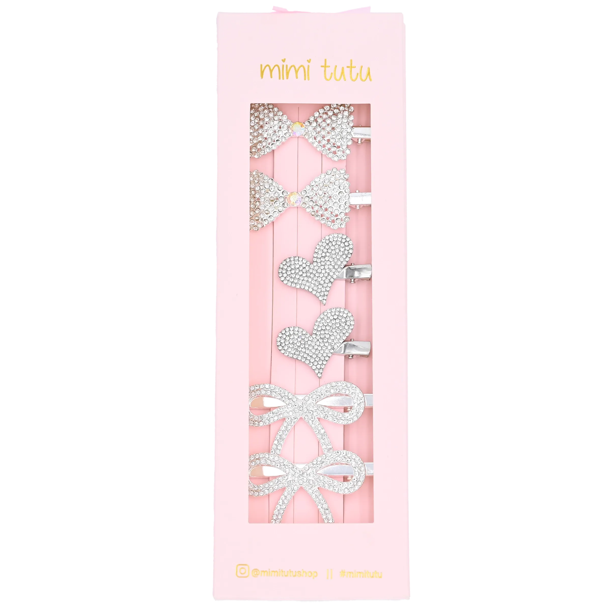 Crystal Bow, Heart, Butterfly Hair Clips