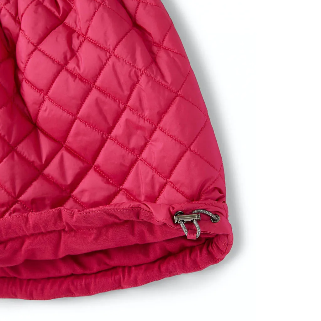 Fuchsia Matelassé Nylon Skirt