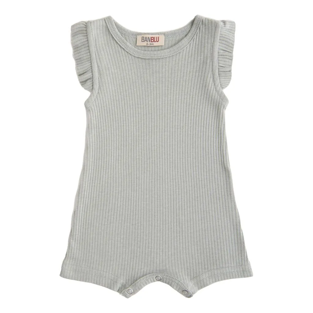 Green Sage Ruffle Modal Shortie