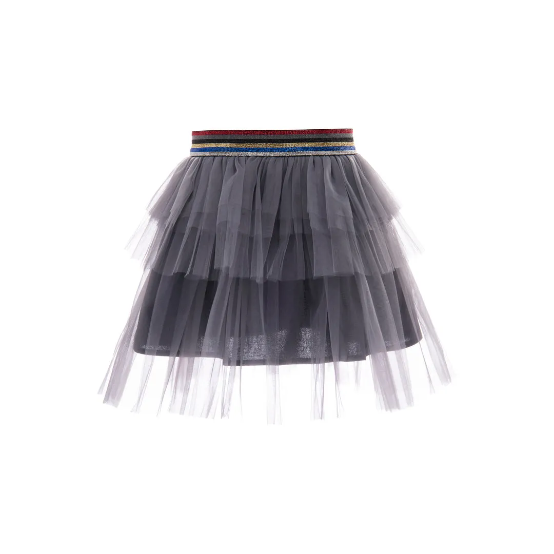 Grey Mini Tutu Skirt