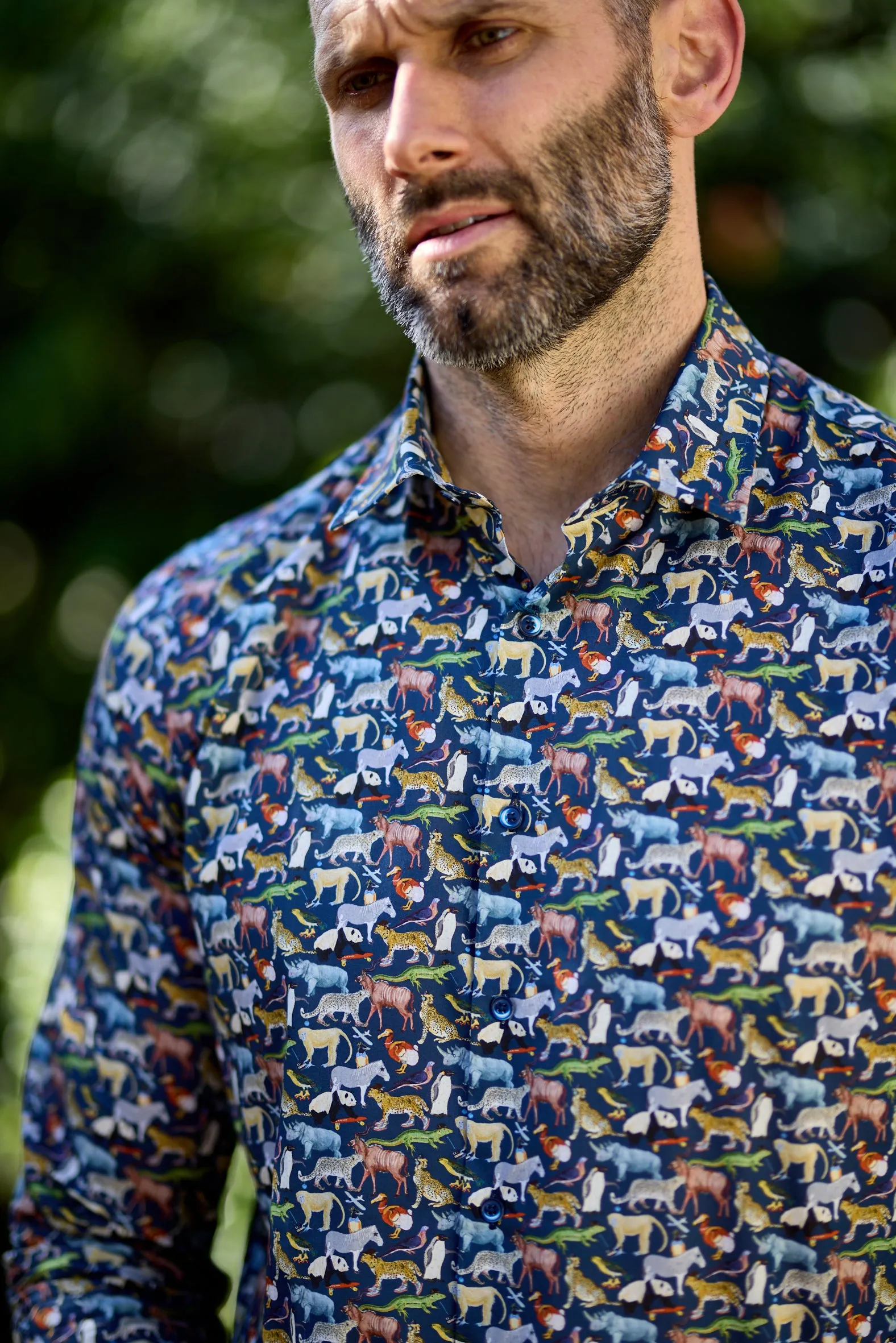 Gun Hill Mens Liberty Animal print shirt - multi