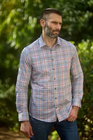 Gun Hill Mens Nomadic check shirt - Beige