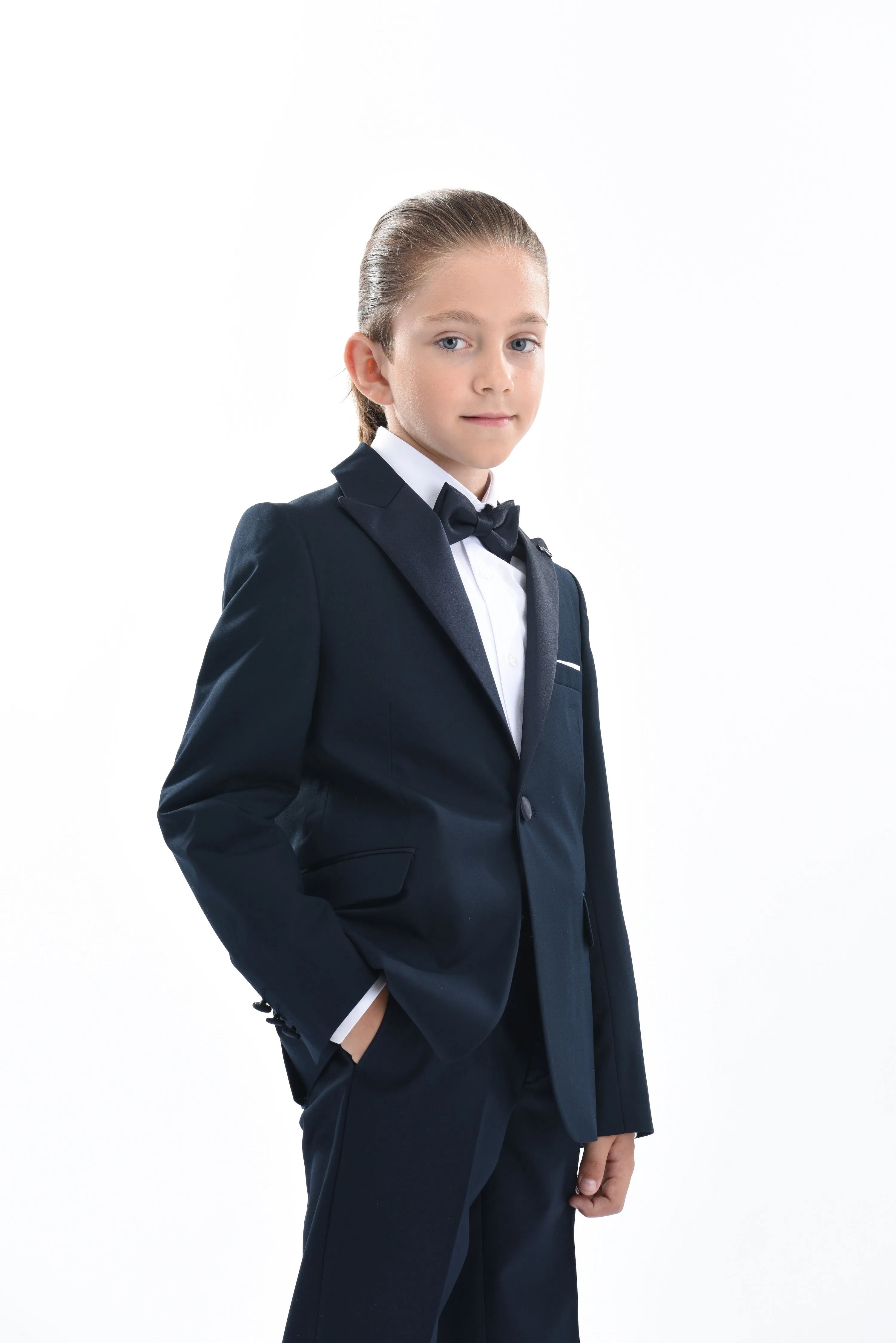Navy Peak Lapel Suit