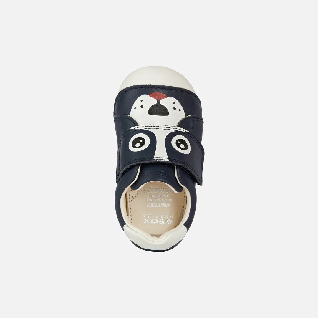 Navy Tutim Puppy Velcro Shoes