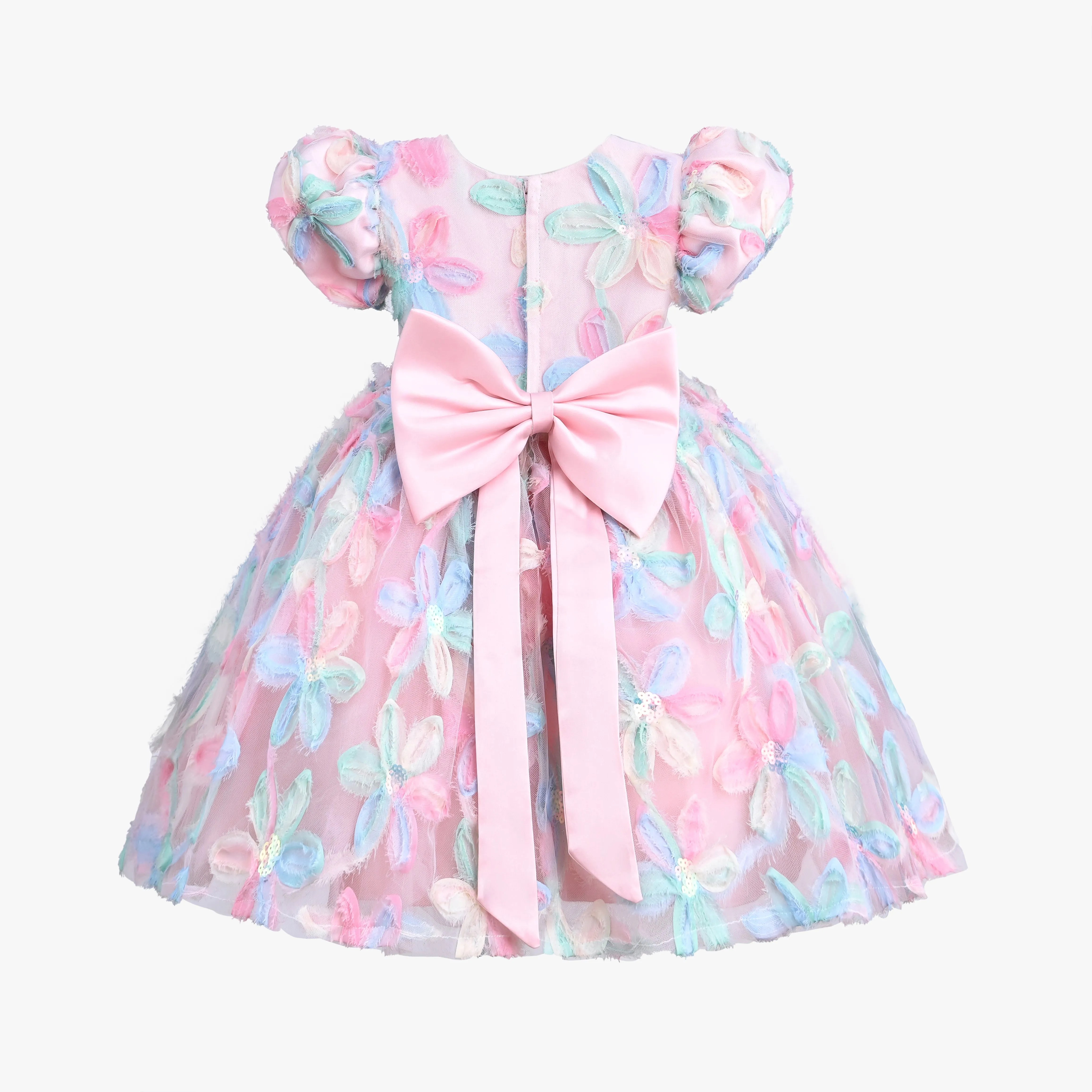 Peach Daisy Party Dress