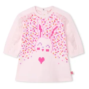 Pink Pixel Bunny Sweater Dress