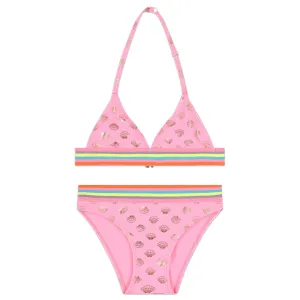 Pink Seashell Print Bikini