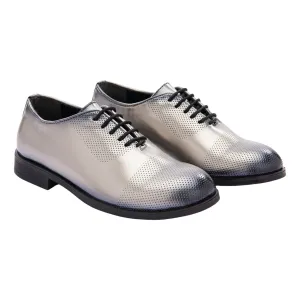 Platinum Closed Lace Dress Shoes