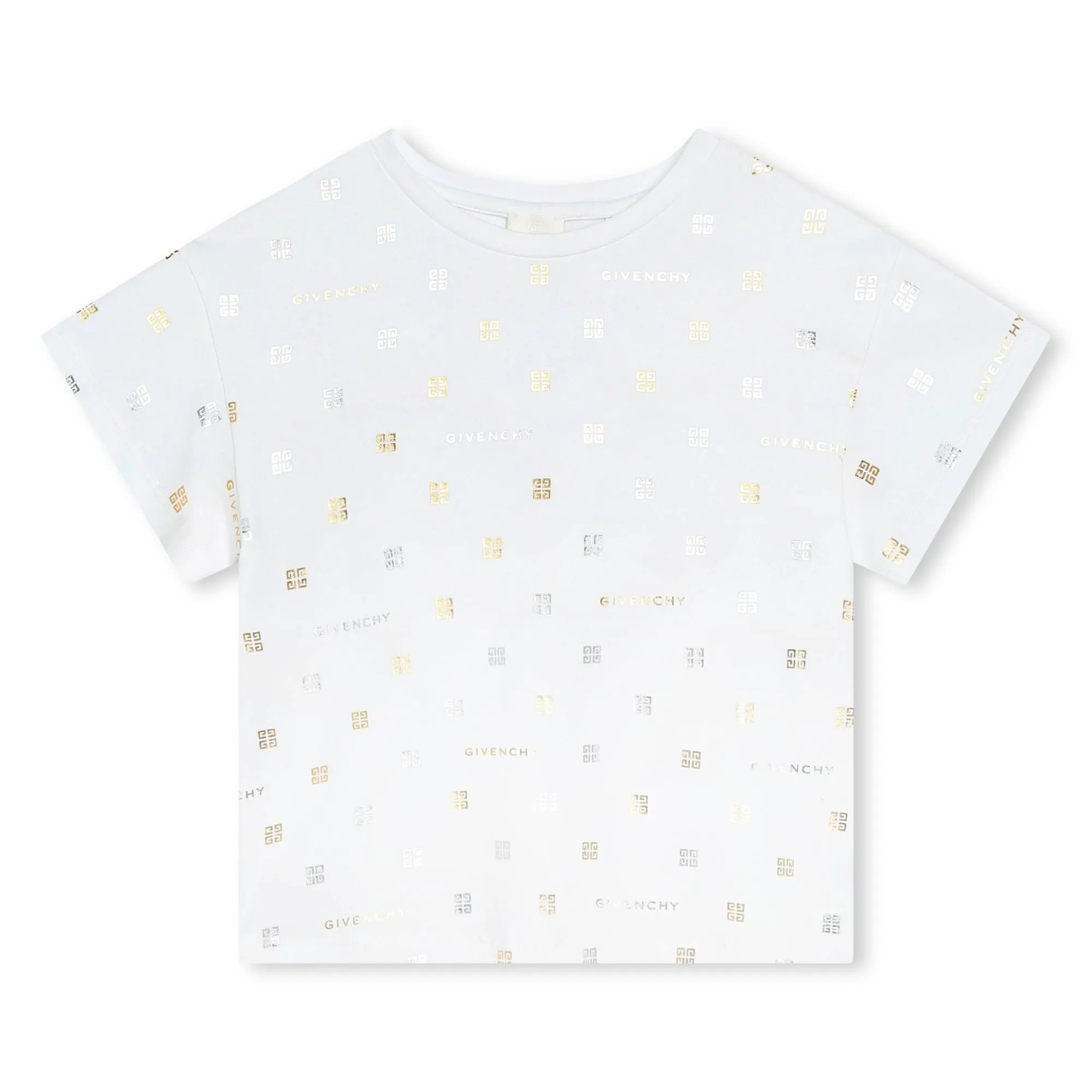 White All Over Logo Print T-Shirt