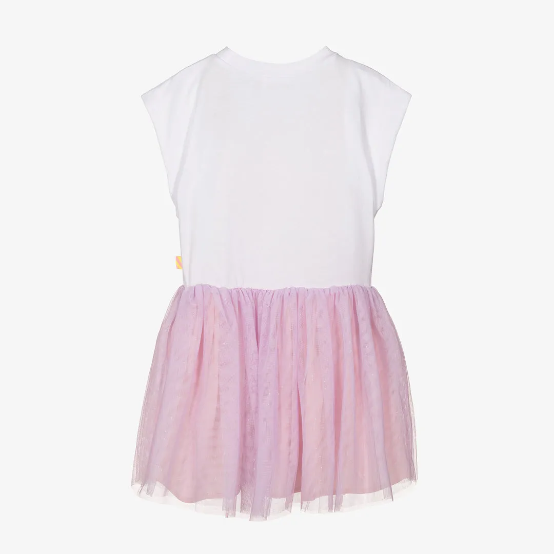 White & Pink Tulle Dress