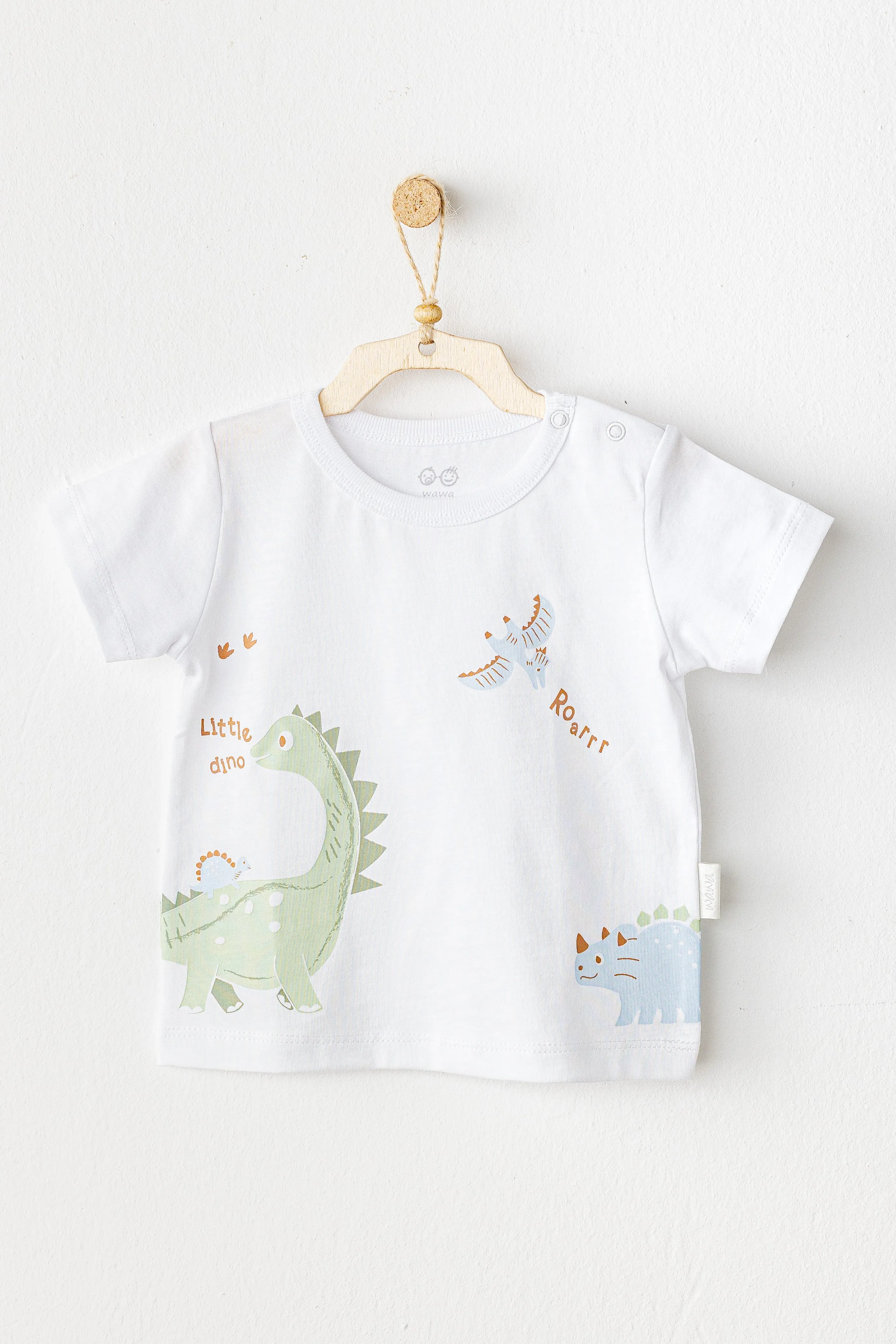 White Casual Dinosaur T-Shirt
