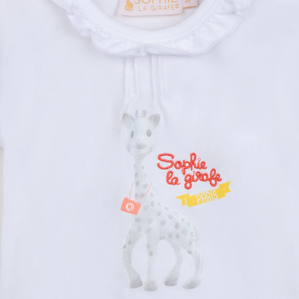 White Giraffe Ruffle T-Shirt
