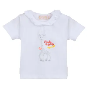 White Giraffe Ruffle T-Shirt