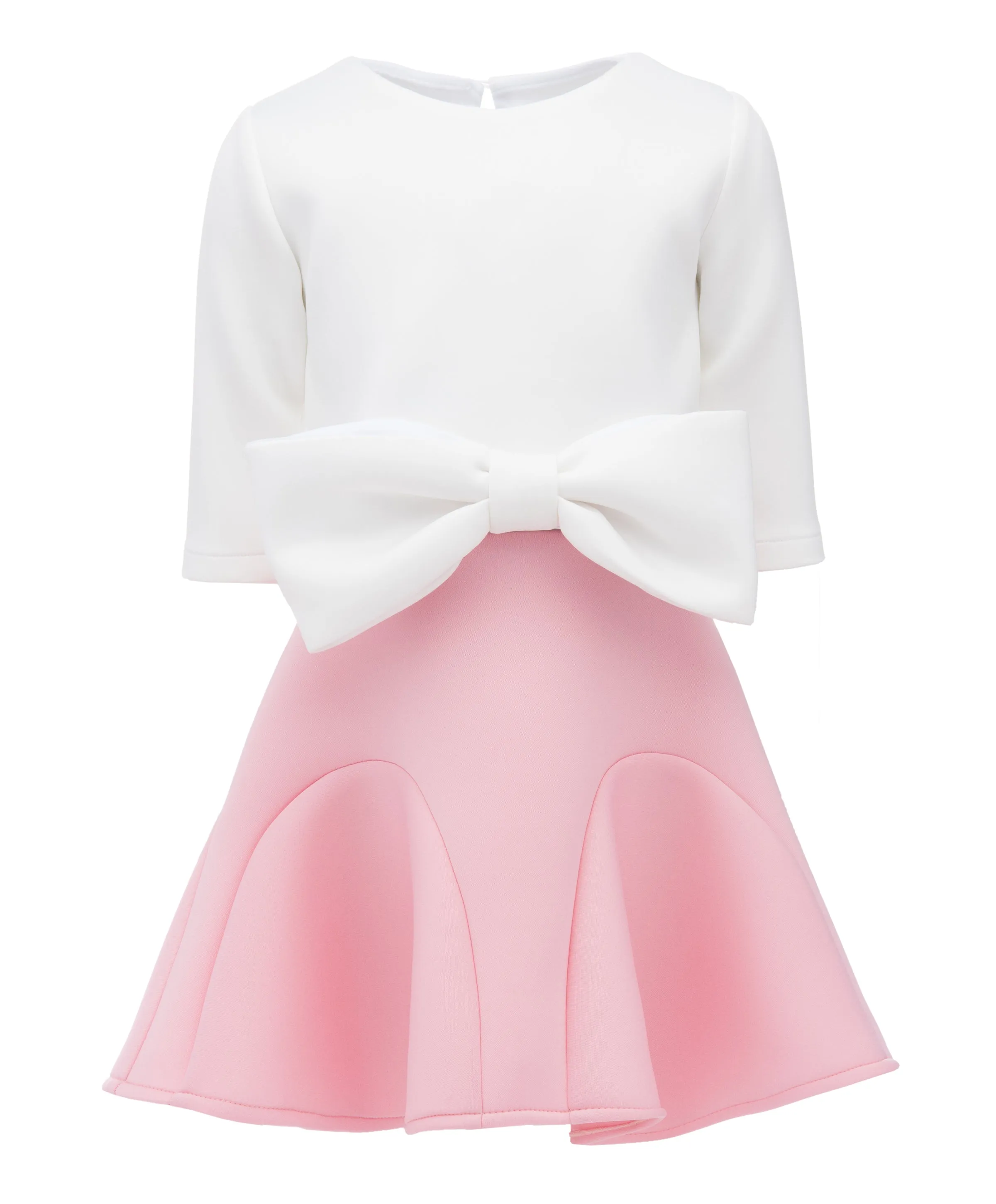 White Jessica Bow Applique Outfit