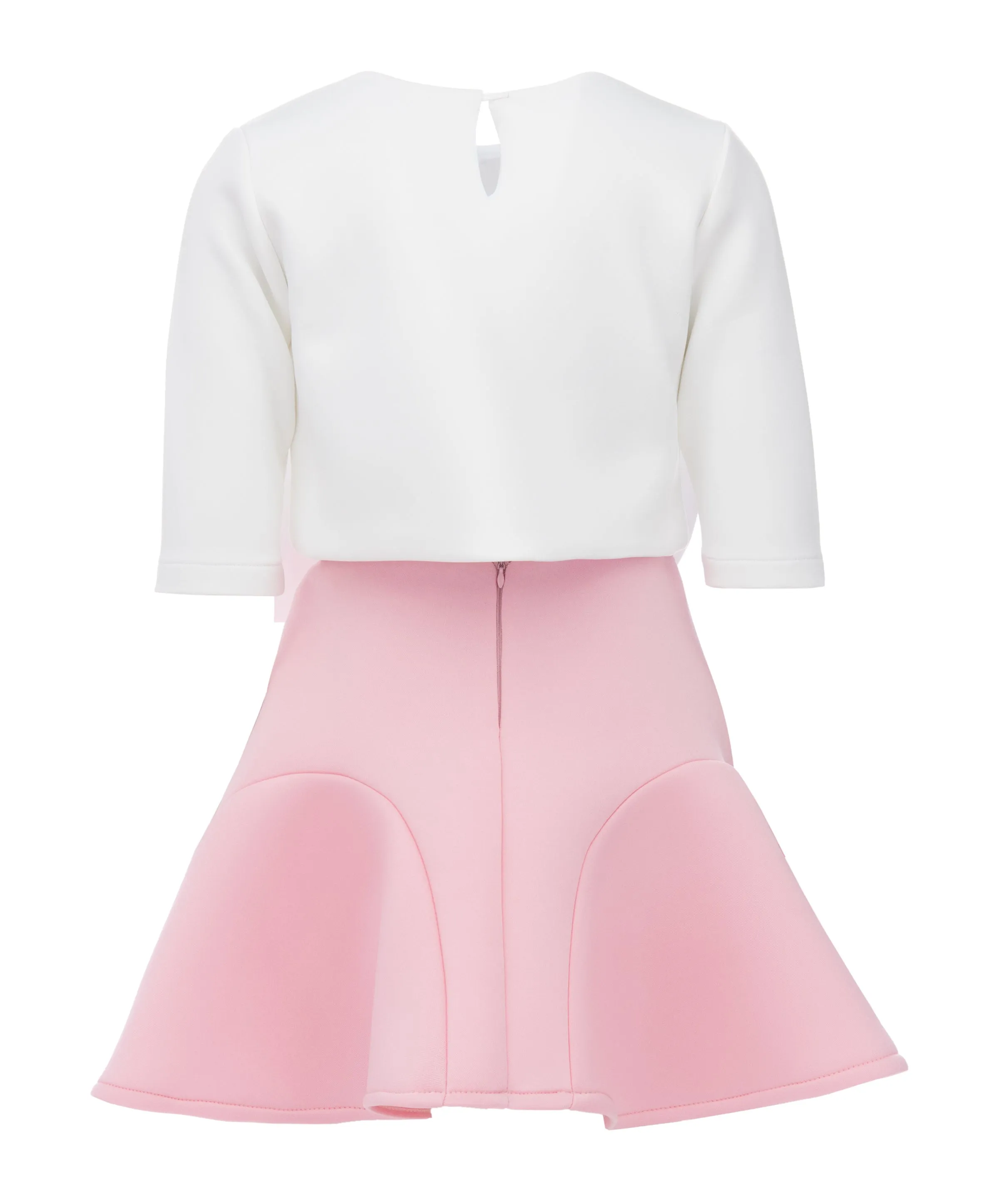 White Jessica Bow Applique Outfit