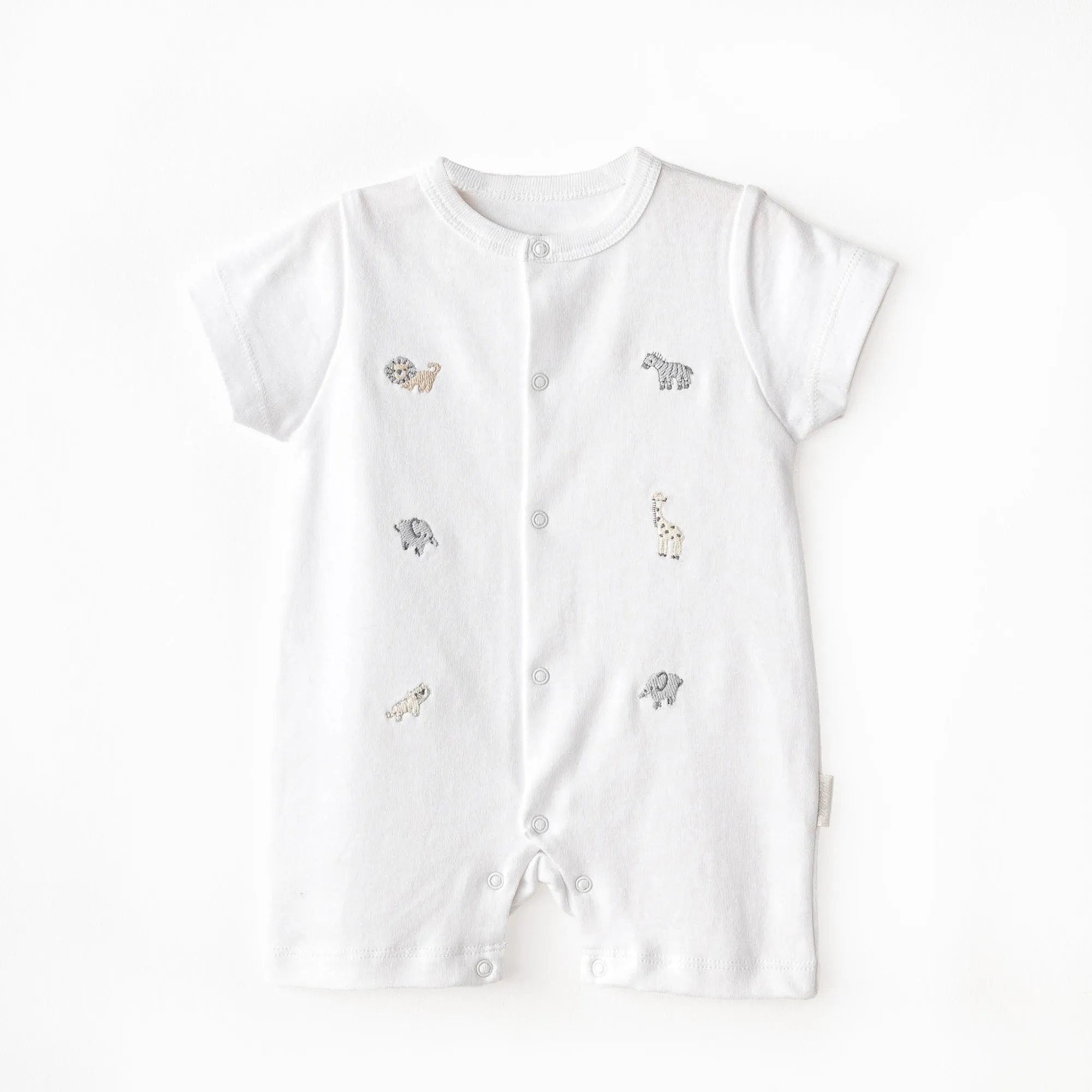 White Little King Animal Romper
