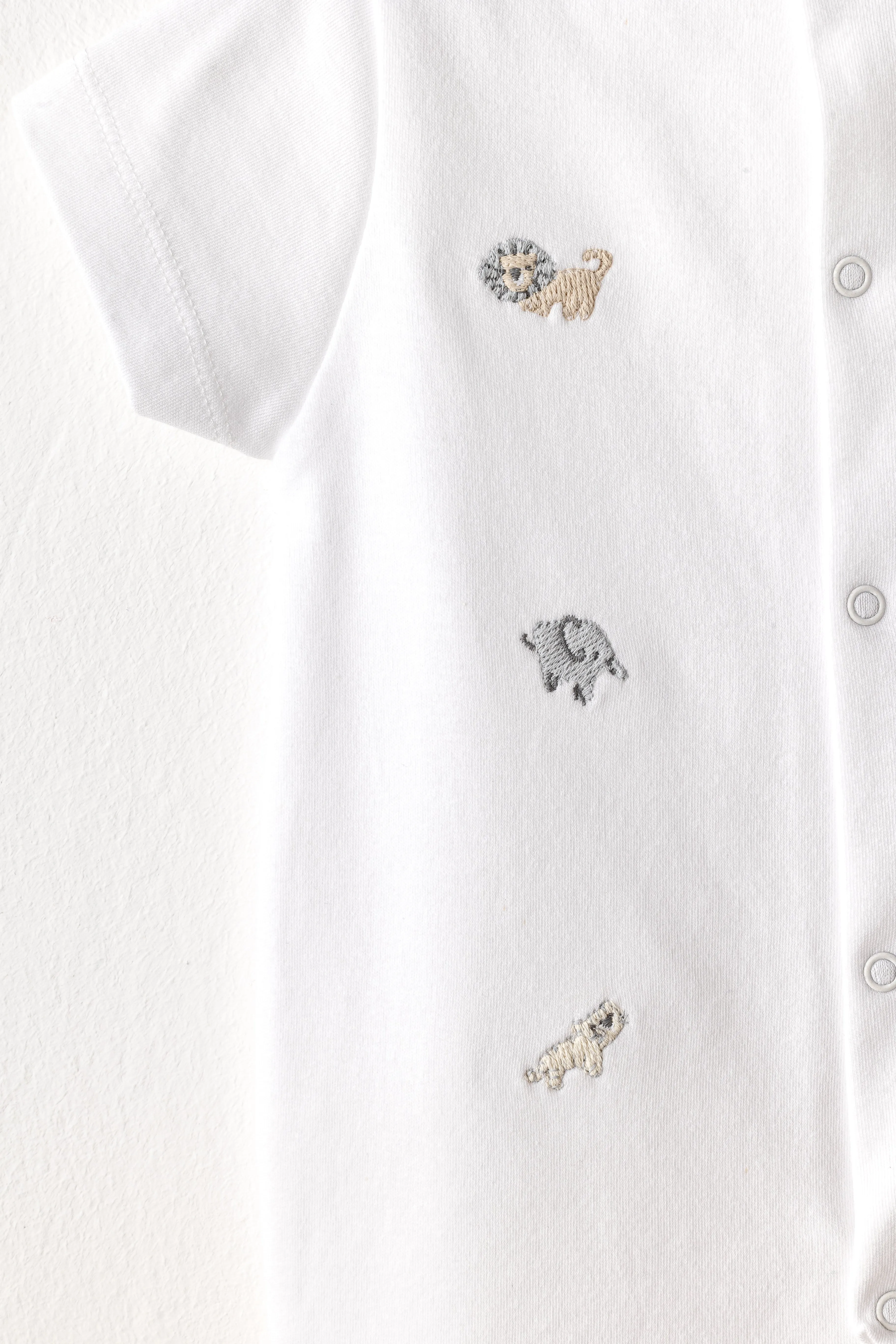 White Little King Animal Romper