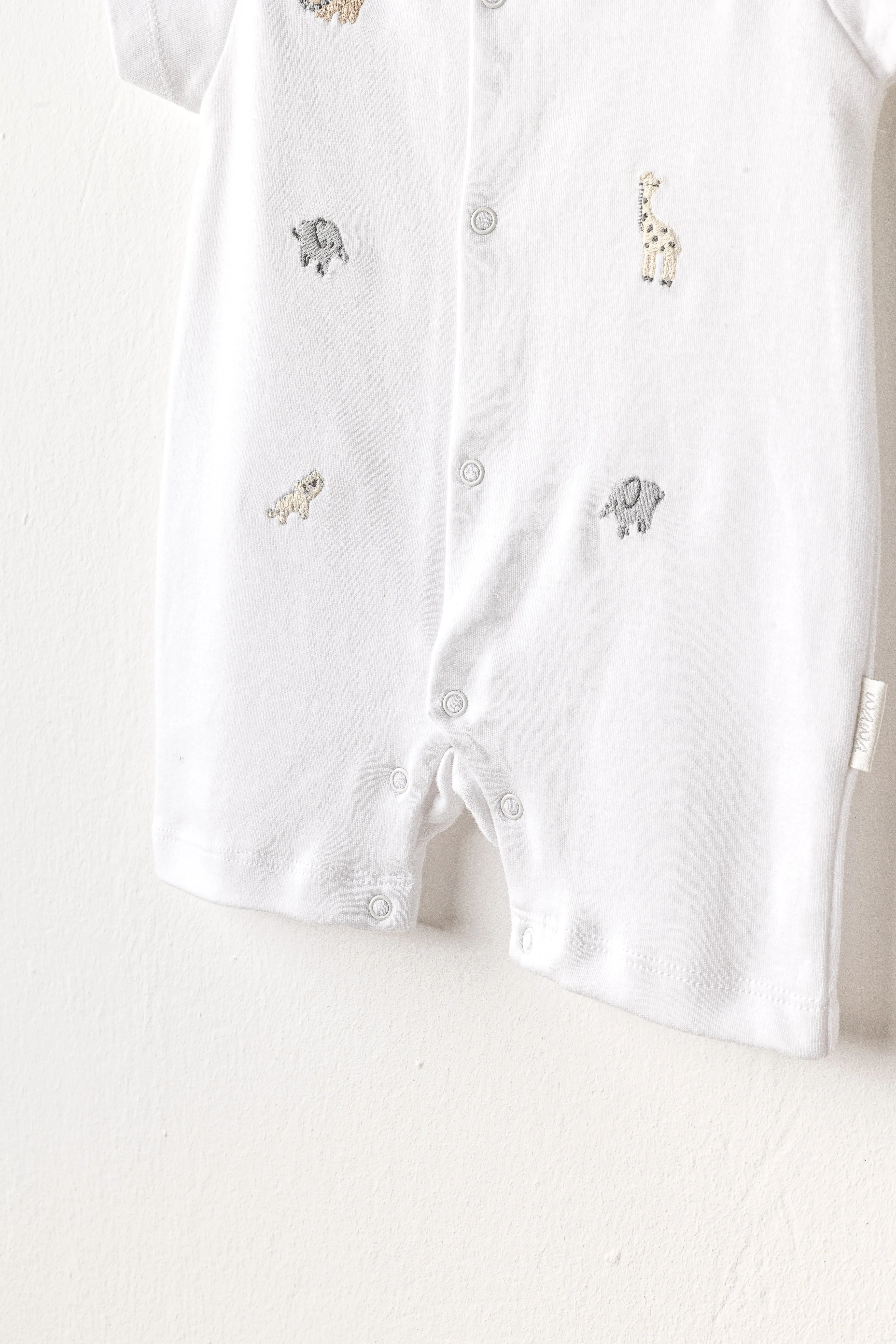 White Little King Animal Romper
