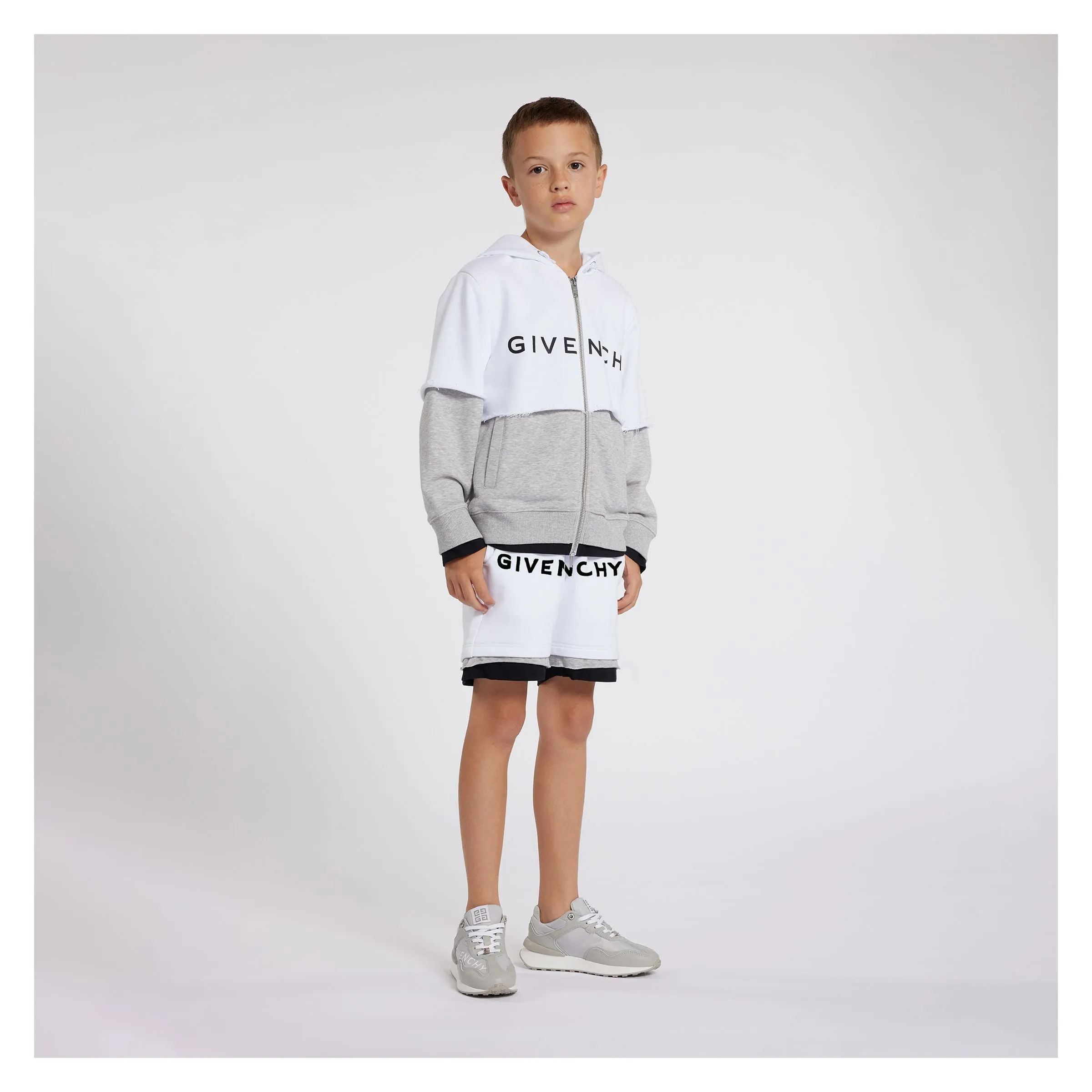 White Logo Shorts