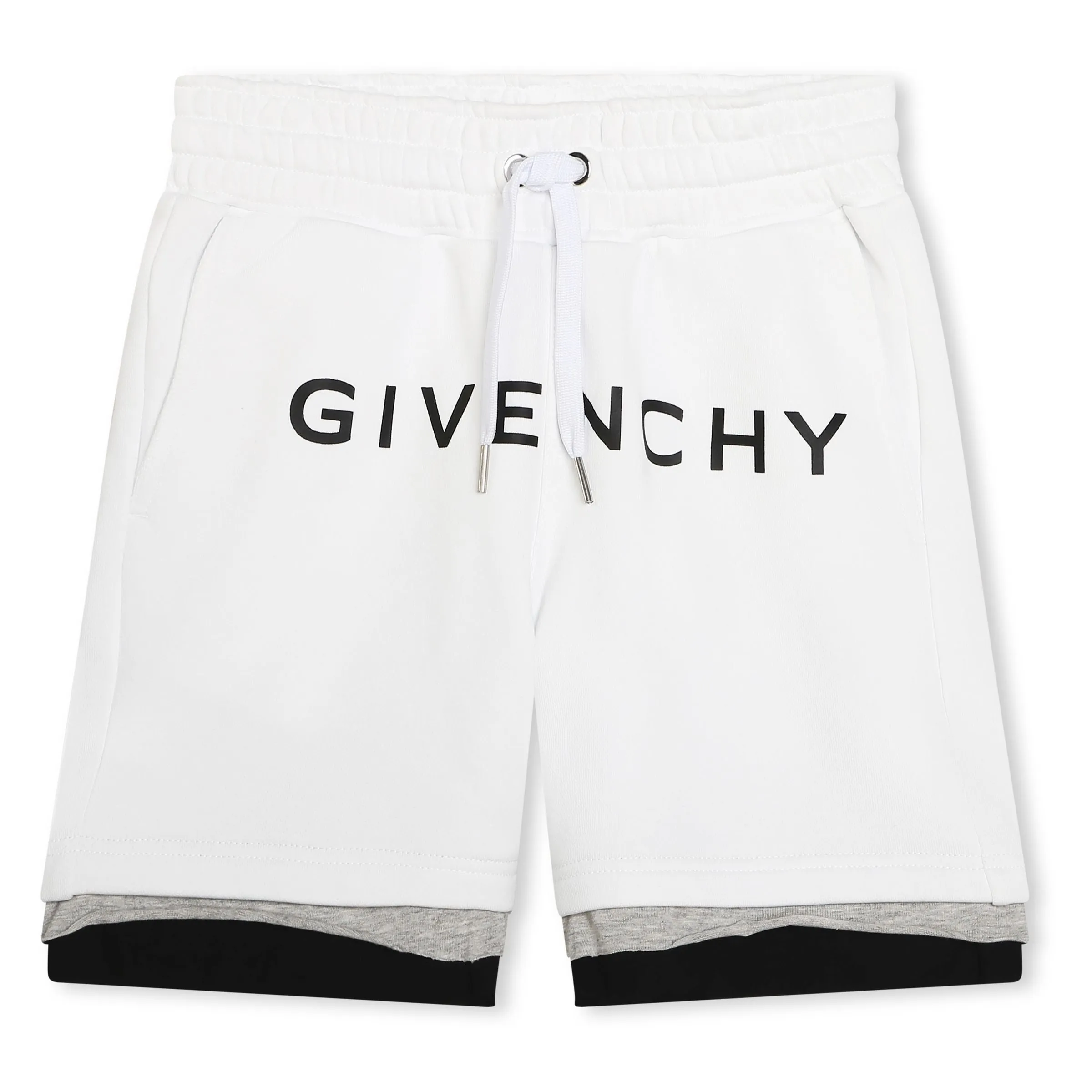 White Logo Shorts