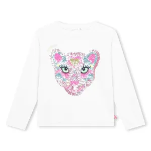 White Sequin Tiger T-Shirt
