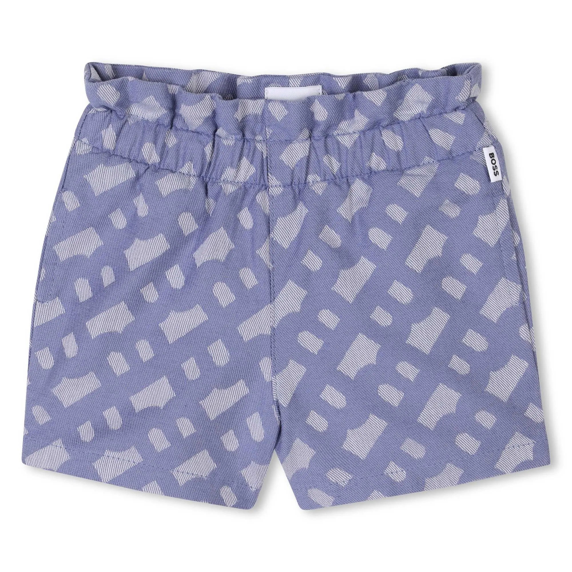 White Shirt & Indigo Shorts Set